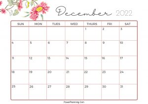 Cute Calendar December 2022