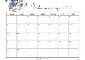 Cute Calendar February 2022