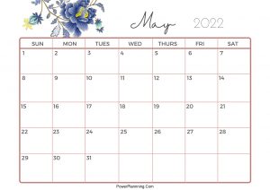 Cute Calendar May 2022