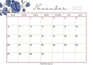 Cute Calendar November 2022