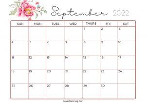 Cute Calendar September 2022