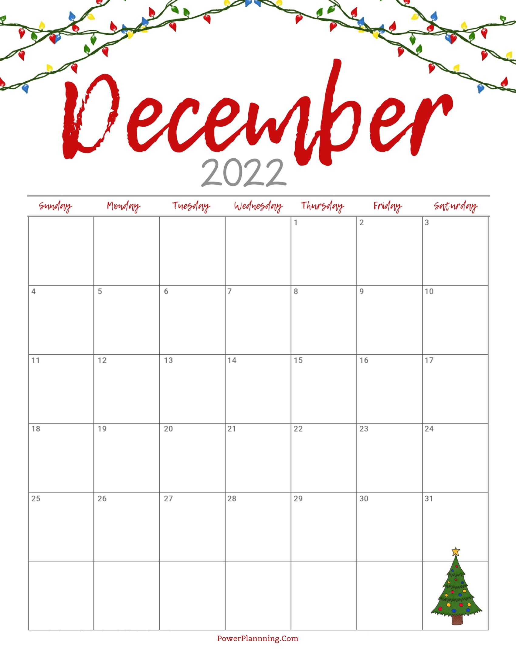 Cute December 2022 Calendar