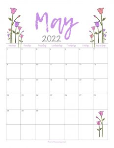 Cute May 2022 Calendar