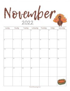 Cute November 2022 Calendar