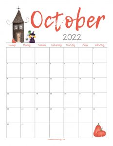 Cute October 2022 Calendar